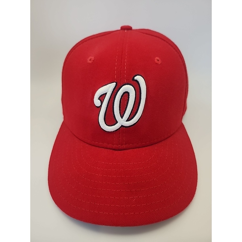 Washington Nationals MLB New Era 59Fifty Size‎ 8 Red Fitted Cap Baseball Hat NL